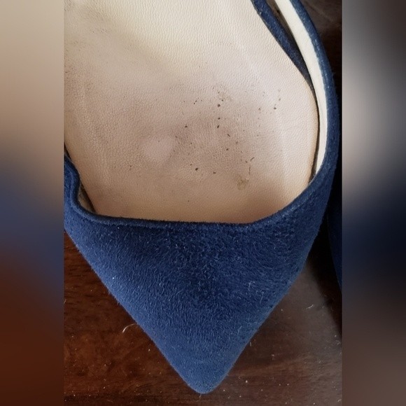 Jimmy Choo London Women's Heels Navy Suede and Patent Leather Size 36 1/2 - Picture 8 of 14